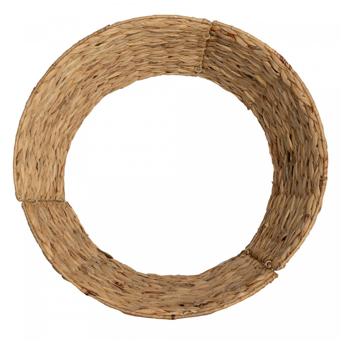 Homcom 24\" Hyacinth Christmas Tree Base Cover Hand Woven Tree Ring Natural