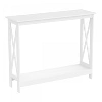 40” Console Table With 1 Shelf - White 
