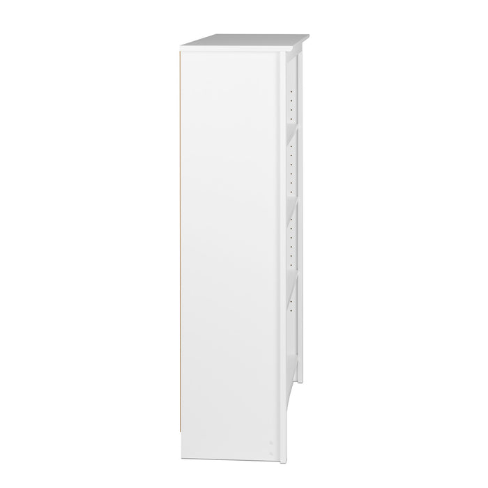 Four-Shelf Bookcase - White