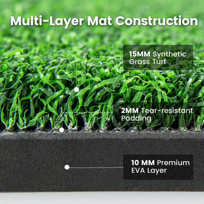 Costway 5 X 4 Ft Golf Hitting Mat Artificial Indoor Outdoor Turf Golf Training Mat 27 Mm