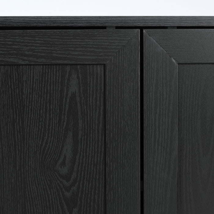 Arum 2-door Accent Cabinet With Shelves - Black Oak 