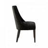 Beever Modern Chenille Wood Dining Chair in Black - Set of 2 | Chaise de salle a manger moderne Beever en bois et chenille noire - Lot de 2