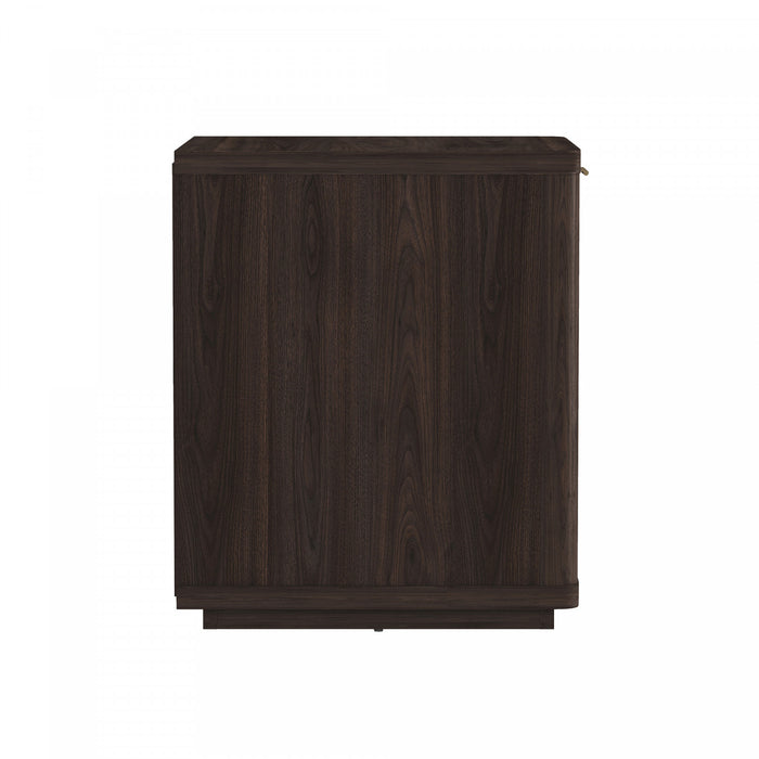 Evelyn Modern 20\" Nightstand in Brown (1-Drawer)