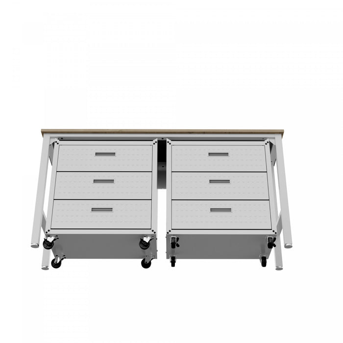 Fortress Modern 3-Piece Garage Set in White Garage Storage