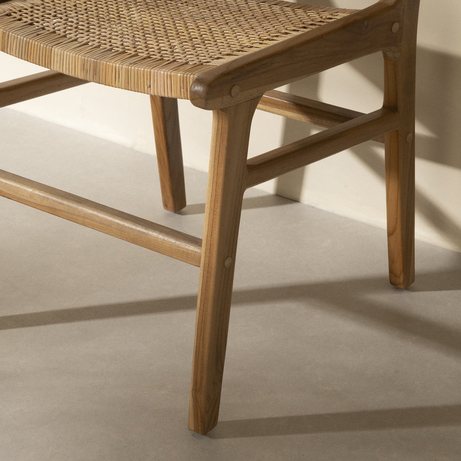 Agave Rattan & Teak Dining Chair Set of 2 - Rattan & Natural - The Brick