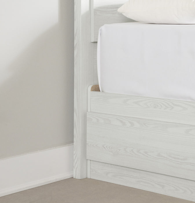 Arlen Mates Bed With 3 Drawers And Headboard Set - White Pine 