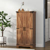 HOMCOM Kitchen Pantry Cabinet with Adjustable Shelves Storage Cabinet Brown