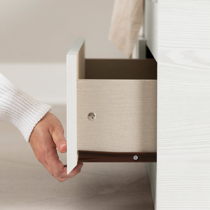 Hazen Mates Bed With 3 Drawers And Headboard Set White Pine - South Shore