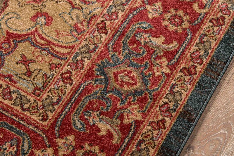 Lux Traditional 2'3\" x 7'6\" Runner Rug in Blue Indoor Area Rug