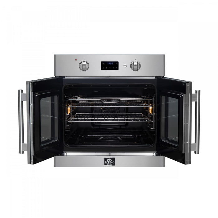 Forno Asti 30\" French Door Electric Wall Oven in Stainless Steel, 3.68 cu. ft. - FBOEL1333-30