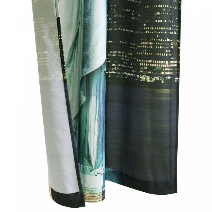 Habitat Statue Of Liberty Light Filtering Pole Top Curtain Panel Pair - 37 x 84