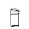 Augusta Modern Metal Upholstered Barstool in White | Tabouret de bar moderne Augusta en metal et tissu, coloris blanc