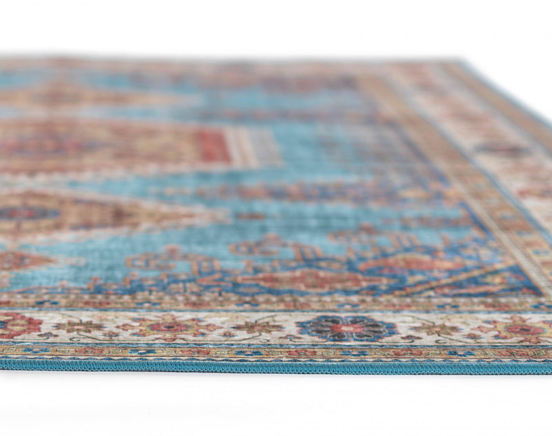 Tracy Traditional 8'0\" x 10'0\" Area Rug in Blue Indoor Area Rug