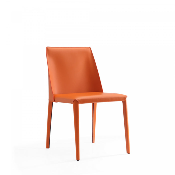 Paris Modern 8-Piece Dining Chair Set in Coral