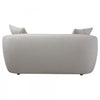 Isla 70 in. Boucle Loveseat with Rounded Barrel Arms and Accent Pillows - Cream | Isla Causeuse 70 po. en boucle avec accoudoirs baril arrondis et coussins decoratifs - Creme