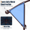 Costway Patio 10FT Hanging Offset Umbrella 32 LED Lights Sand Bag Outdoor Cross Base