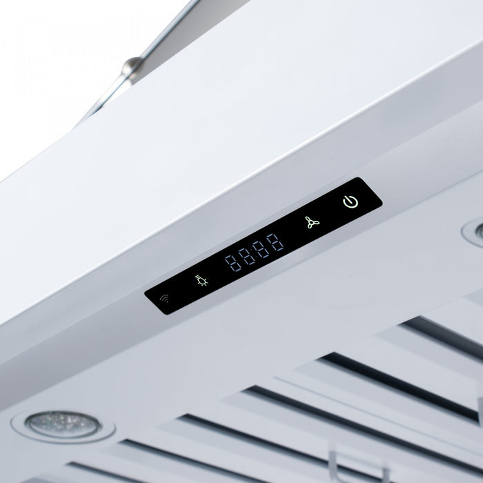 Forno Ambassador 48\" Range Hood, White, 304 CFM, 3 speeds, Remote Control - FRHWM5099-48CPWHT