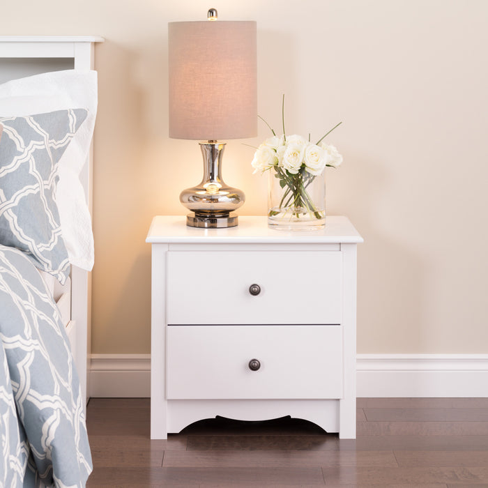 Monterey 2-Drawer Nightstand - White