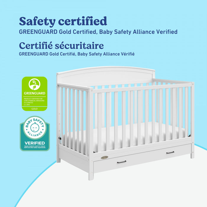 Graco Benton 5-in-1 Convertible Crib with Drawer - White