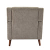Midway Mid-Century Modern Armchair with Tufted Waffle Stitch, Light Brown, Walnut | Midway Fauteuil Moderne du Milieu de Siecle a Point Capitonne Gaufre, Brun Clair, Noyer