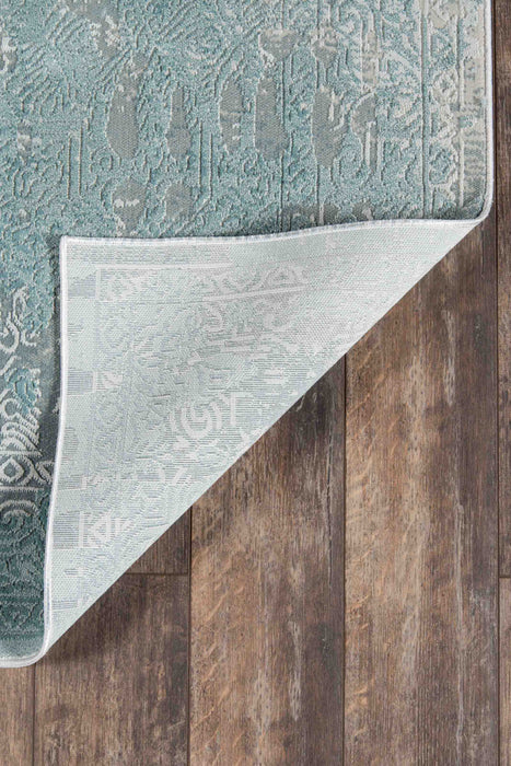 Elysia Traditional 5'1\" x Area Rug in Blue Indoor Area Rug