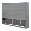 Evelyn Space-Saving Murphy Wall Bed with Foldable Cabinet Design,Queen Size,Grey Queen Bed | Evelyn Lit mural escamotable gain de place Murphy avec design d’armoire pliable, taille Queen, gris