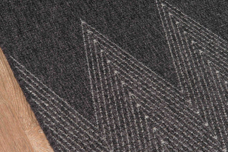 Raven Contemporary 2'0\" x 6'0\" Runner Rug in Grey Indoor Area Rug
