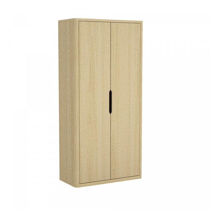 Rivington Modern 38\" Bookcase Cabinet in Natural Oak - Set of 3