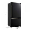 Forno Milano Espresso 31 Inch Bottom Freezer, Black, 17.2 cu.ft. - FFFFD1785-31BLK | Refrigerateur Milano Espresso de 31 po avec congelateur inferieur, noir, 17,2 pi³ – FFFFD1785-31BLK