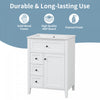 Aura 48 Inch Double Sink Vanity Combo with Drawers and Cabinet, White | Aura Ensemble Meuble-Lavabo Double 48 po avec Tiroirs et Armoire, Blanc