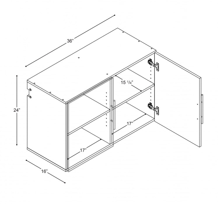 Hangups 36\" Upper Storage Cabinet - White