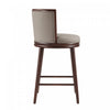 Evalyn Modern Wood Upholstered Barstool in Taupe | Tabouret de bar moderne en bois avec assise rembourree Evalyn, coloris taupe