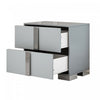 Madeline Nightstand with 2 Storage Drawers and Metal Legs,Grey | Madeline table de chevet avec 2 tiroirs de rangement et pieds en metal, gris