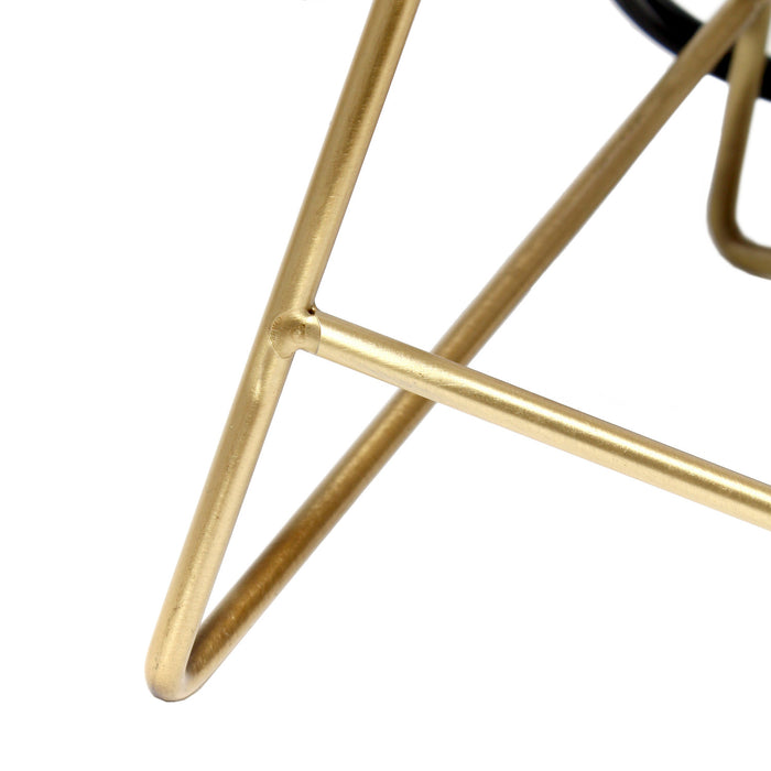 Archar Geometric Wire Table Lamp, Gold, 14\"H