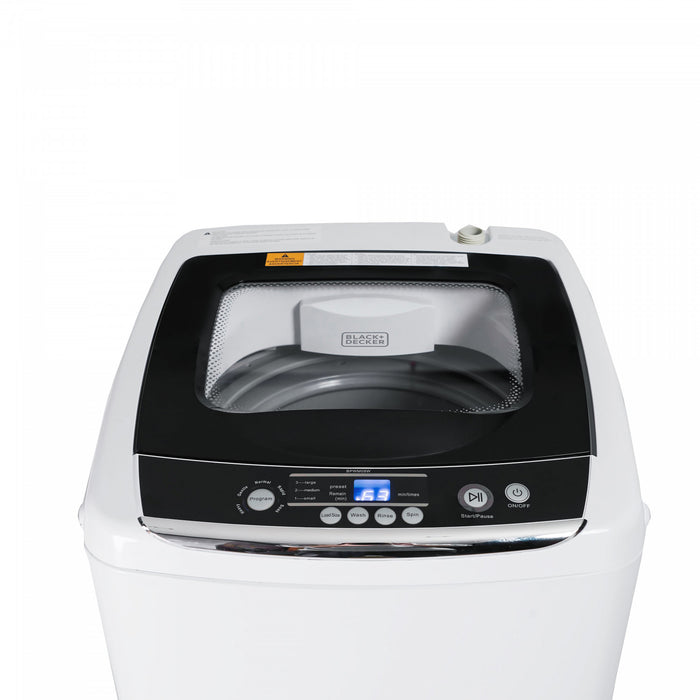 BCDPW Series BLACK+DECKER 0.9 Cu. Ft. Portable Washer, 6.6 lb. Capacity, BPWM09W