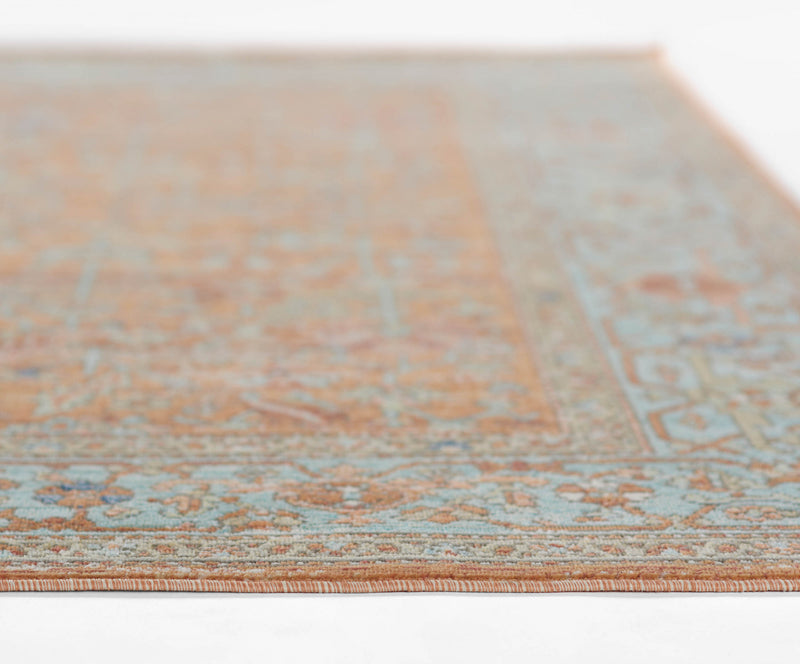 Hailey Traditional 5'3\" x 7'3\" Area Rug in Orange Indoor Area Rug