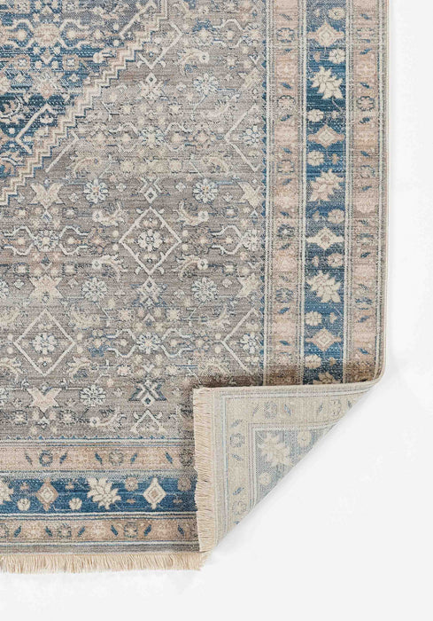 Lucia Traditional 8'0\" x 10'0\" Area Rug in Blue Indoor Area Rug