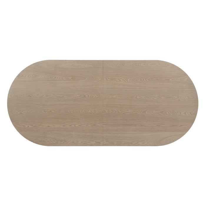 Madison Oval Solid Wood Dining Table with Double Pedestal Base,Light Natural