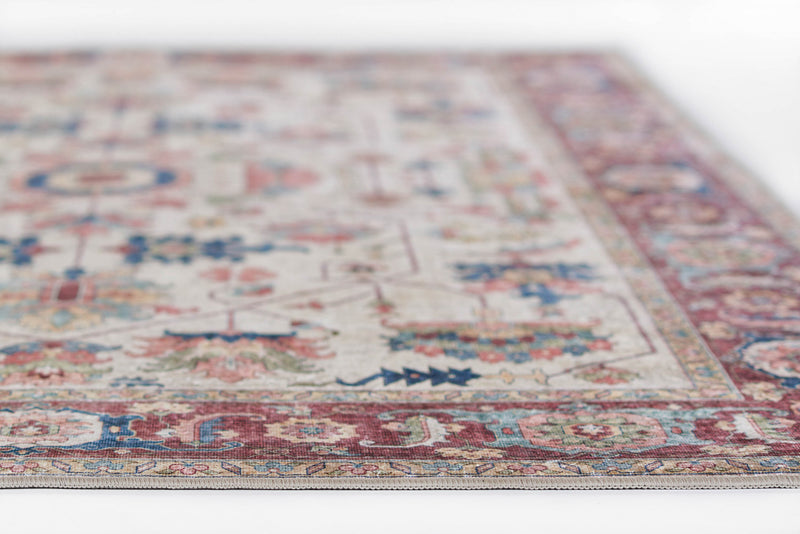 Daffy Traditional 2'3\" x 8'0\" Runner Rug in Ivory Indoor Area Rug