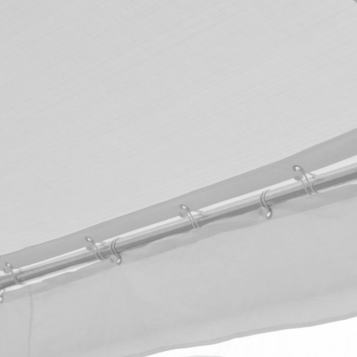 Outsunny 20' X 20' Heavy Duty Party Tent, Carport Garage Canopy, Patio Gazebo Canopy With Removable Sidewall, White