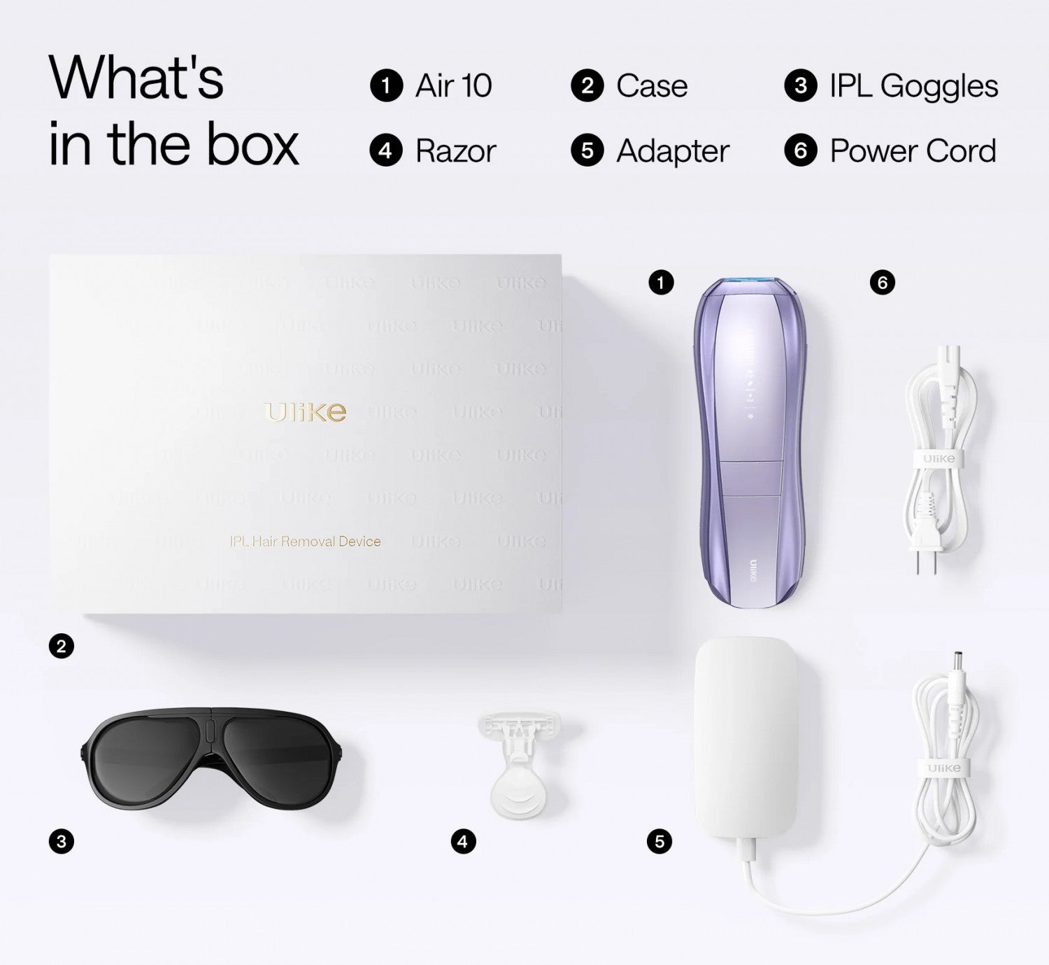 Ulike Air 10 IPL Laser Hair Removal Device - Dual Lights, SHR Mode