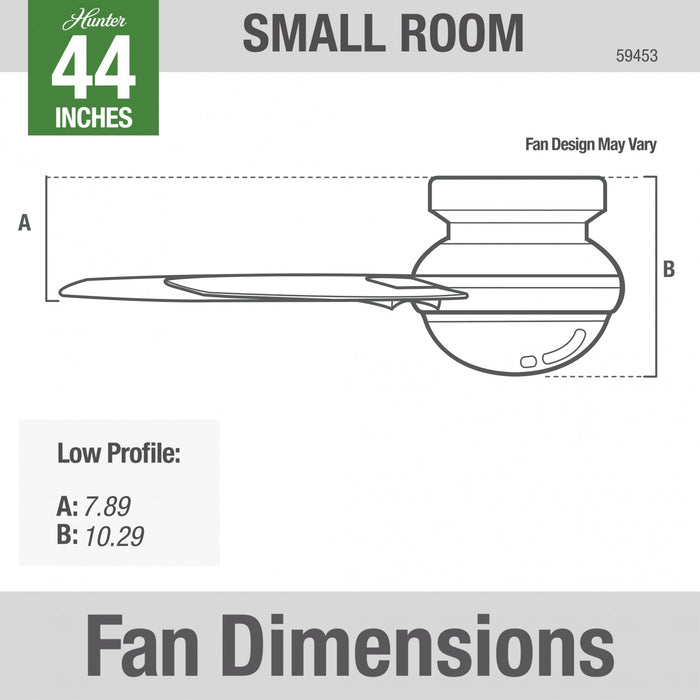 Minimus Ceiling Fan with Light Fixture - Black