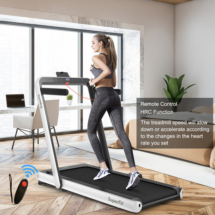 Superfit 4.75hp 2 In 1 Folding Treadmill W/remote App Control
