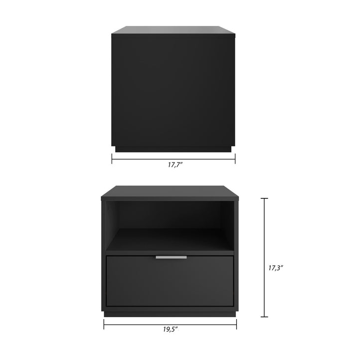 Nordika Hunter Nightstand - Black
