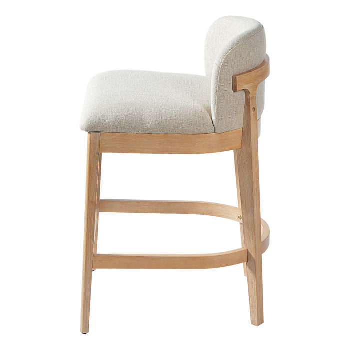 Calista Rubber Wood Counter Stool Set of 2,Natural