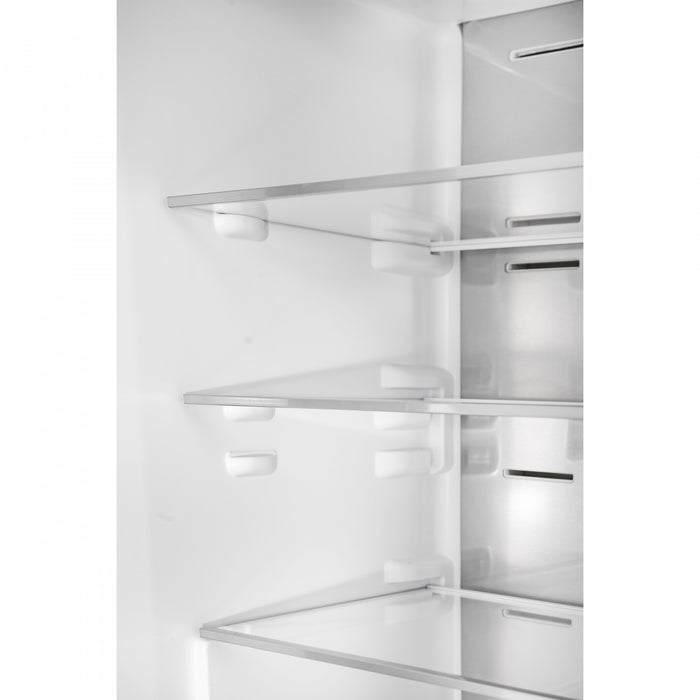 Forno Custodia 24\" Bottom Freezer, 10.3 cu.ft., Left Swing, Ice Maker, Black - FFFFD1766-24BLK-LS Refrigerator