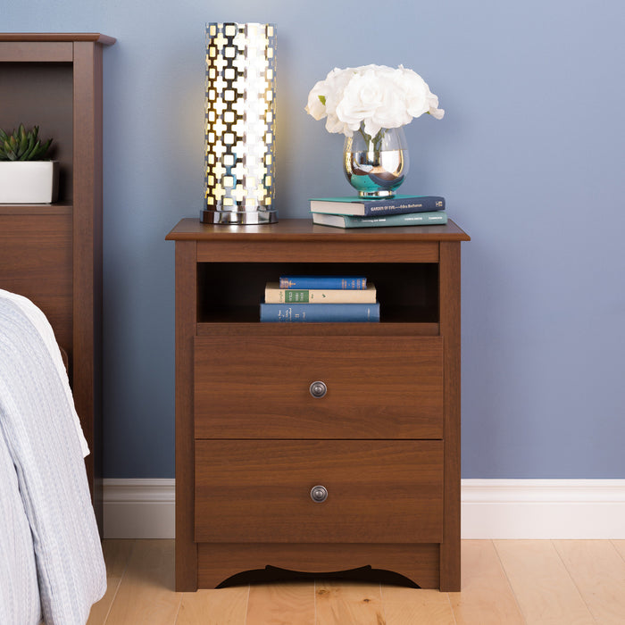 Monterey Tall 2-Drawer Nightstand - Cherry