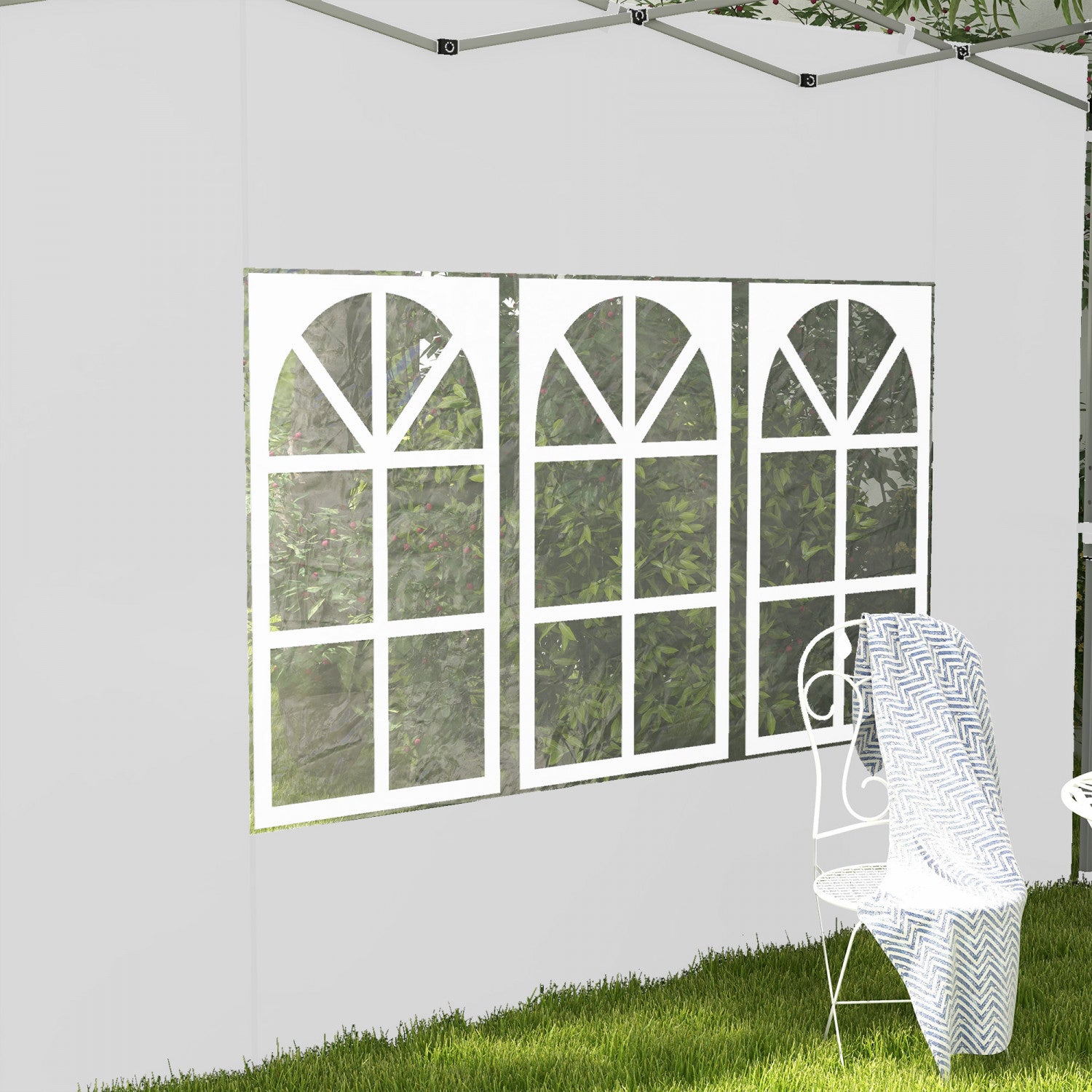 Outsunny Side Panels With Windows For 9.8' X 9.8' Or 9.8' X 13.1' P