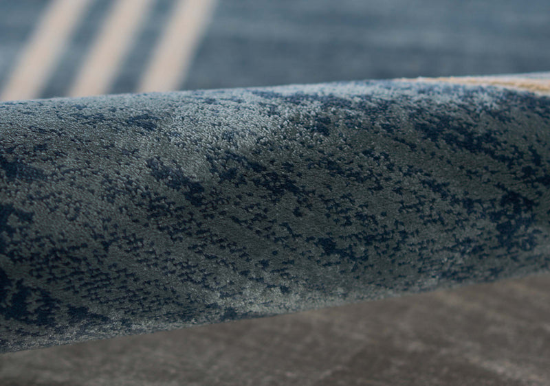 Erisa Contemporary 7'9\" x 9'10\" Area Rug in Blue Indoor Area Rug