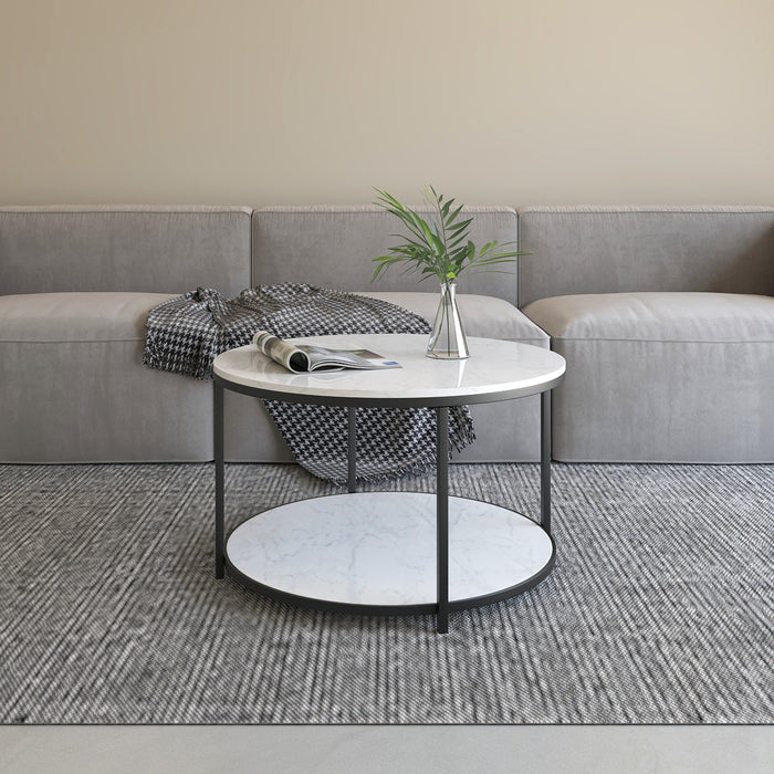 Sable Coffee Table With Dual Marble Surface